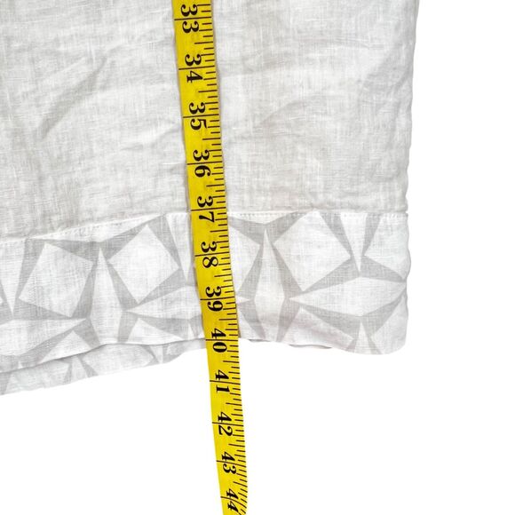 Club Voltaire Linen Linen Midi Dress Laganlook Loose Fit S/S Pockets Sz L Italy - Picture 11 of 15